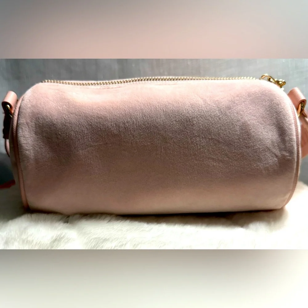 NEW Juicy Couture Pink Fuzzy Roll Crossbody Bag